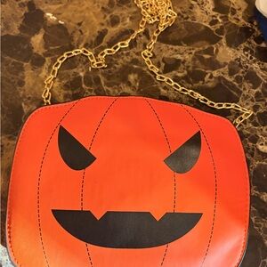 Halloween Pumpkin Orange Crossbody Bag